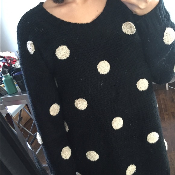 Polka Dot Knit Sweater