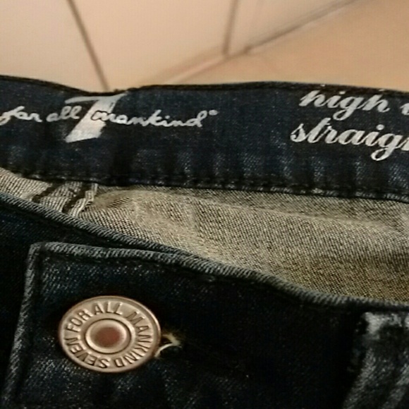 7 for all mankind jeans high waist straight leg