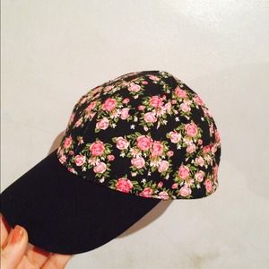 Girly floral ball cap flower hat