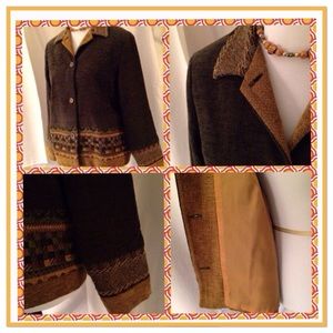 Green woven fabric jacket.