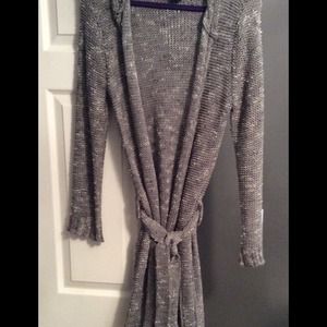 BCBGMAXAZRIA Hooded Cardigan Sweater