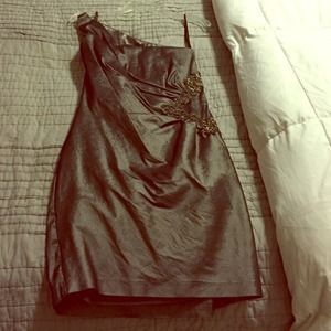Jessica McClintock silver dress