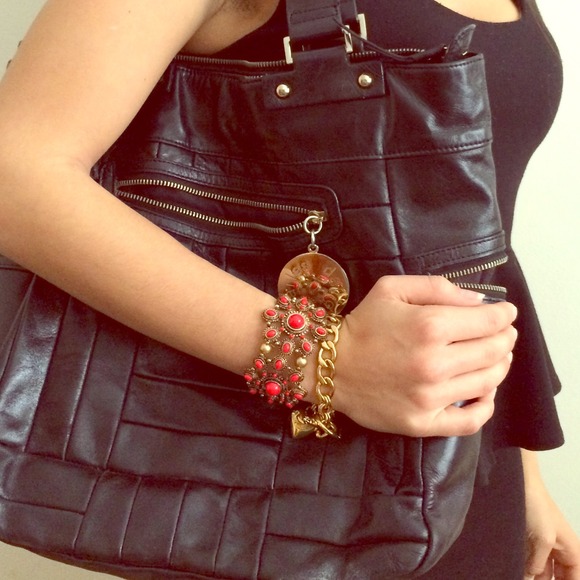 Orange and gold bracelet