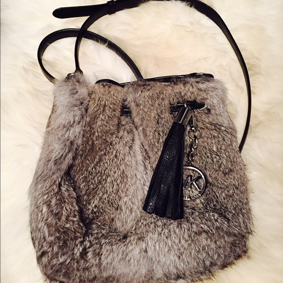 michael kors fur purse