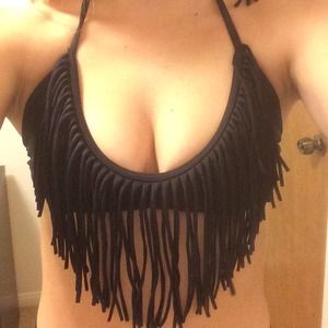 Fringe bathing suit top!