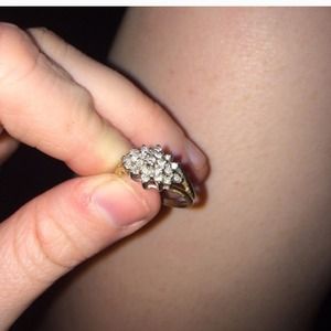 10K gold ring real diamonds