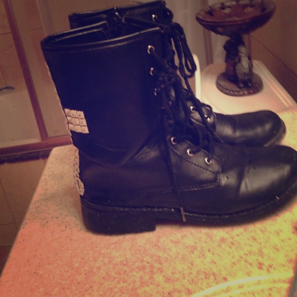 Studded combat boots!