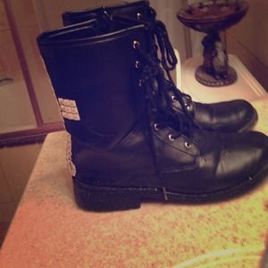 Studded combat boots!