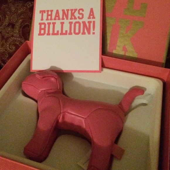 Rare Leather Hot Pink THANK YOU dog! - Picture 3 of 4