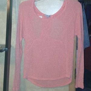 Long sleeve semi open back!