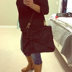 Black Kate Spade Bow bag