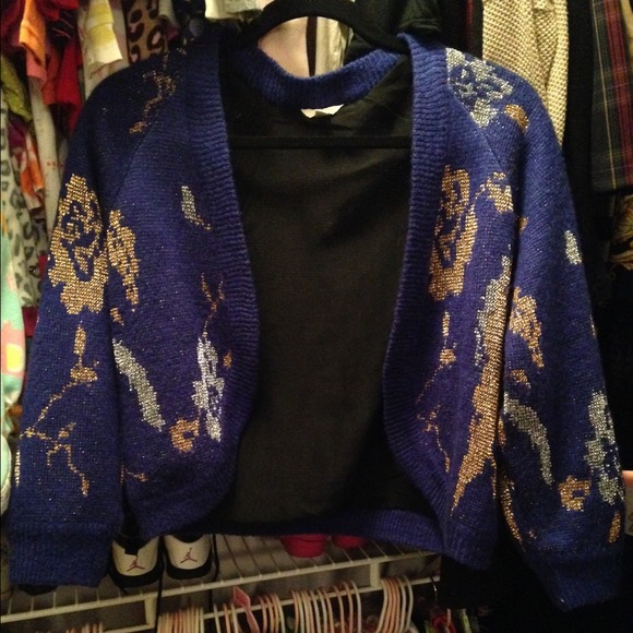 Forever 21 chunky 3/4 sleeve crop sweater