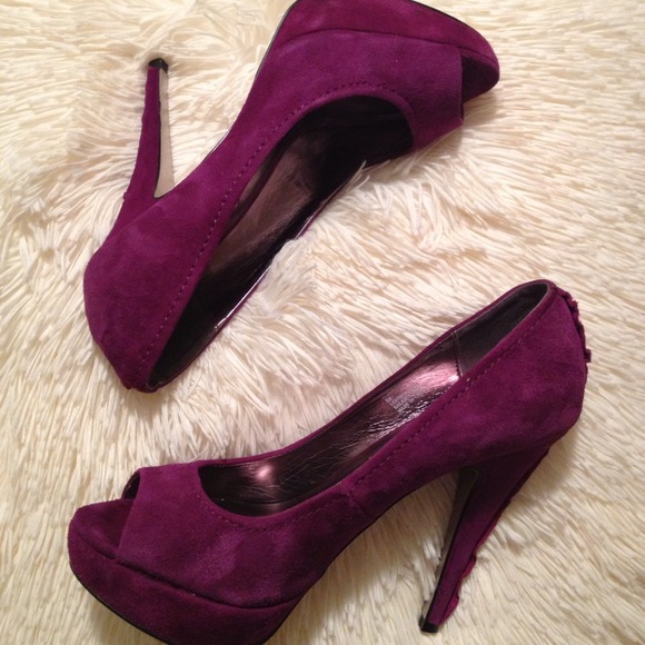 Steve Maden, Suede High Heels, Jewel tone purple