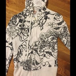 Mossimo zip up hoodie. Black and white