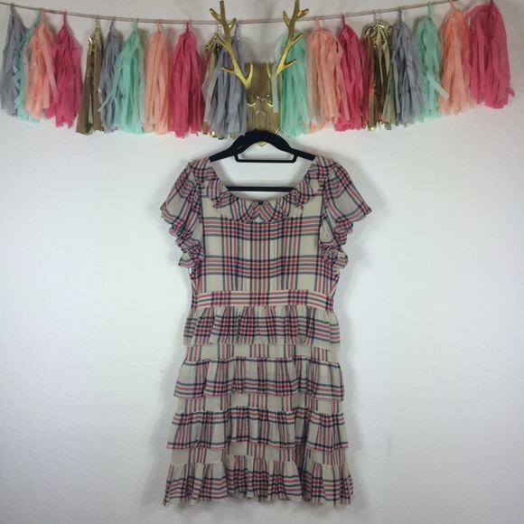 Juicy Couture Plaid 100% Silk Dress - Picture 2 of 4