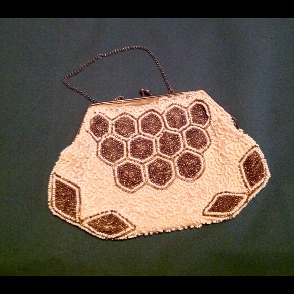 VINTAGE BEADED EVENING CLUTCH PURS - Picture 1 of 3