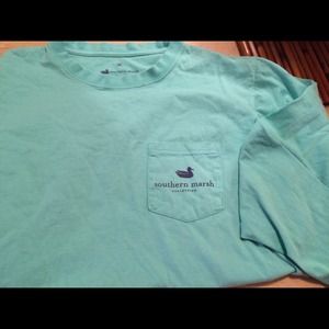 Southern Marsh Long Sleeved Teal Tee (size M)