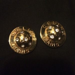 CELINE Clip on Earrings VINTAGE