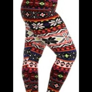 Plus size velour leggings tights 2