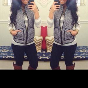 NWT herringbone vest L