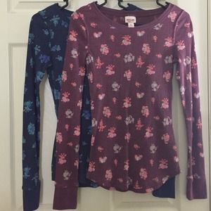 Navy and Maroon thermal shirts bundle