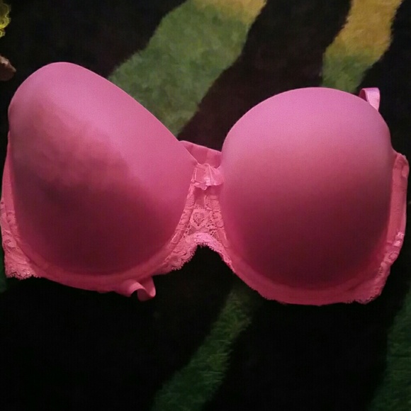 Pink bra laced back