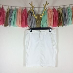 Diesel White Jean Skirt