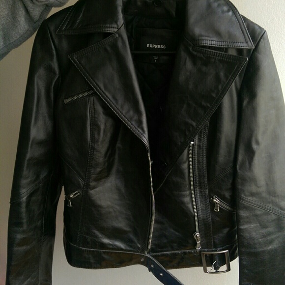 🍬Like New🍬Express sz small leather biker jacket
