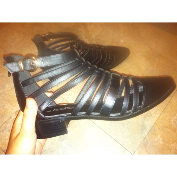 Black Cut Out Booties