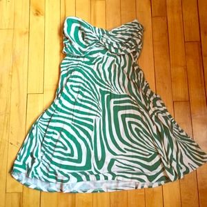 Green Zebra Printed Dress