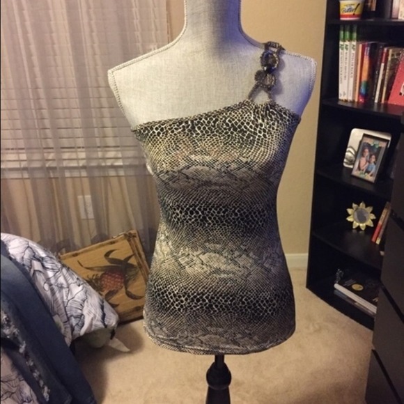 Jeweled Snake Skin Top