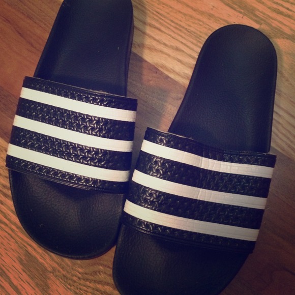 Black and white sport slip ons