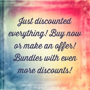 Discounted everything! Buy now or make an offer!