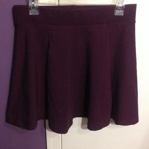 Maroon skater high waisted  skirt