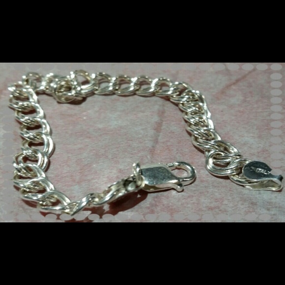.925 STERLING SILVER 8"  CHARM BRACELET NEW