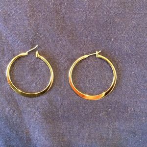 Gold plated hoop earrings