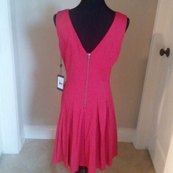 Adrianna papell- jewelled neck dress- red- - Picture 2 of 2