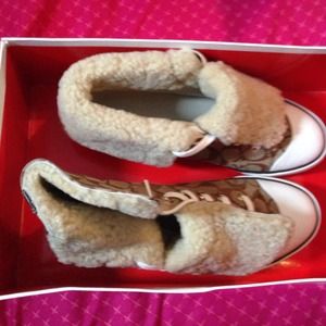 Coach khaki sneakers