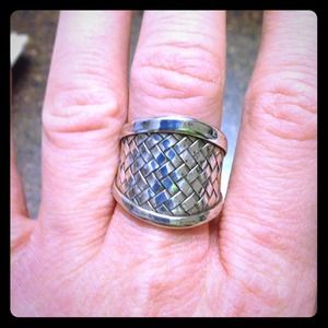 Sterling silver adjustable ring