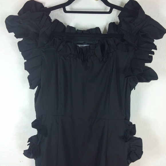 Black Ruffle Dress - Picture 3 of 3