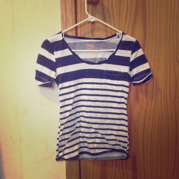 Blue stripy top
