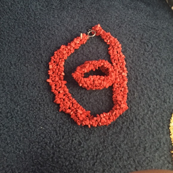 Real jade necklace and bracelet