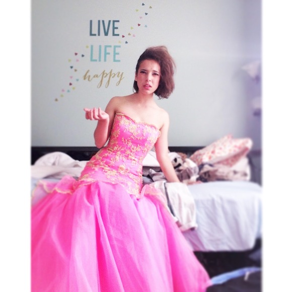 Pink prom dress