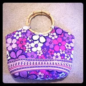 Vera Bradley purse with rare bamboo handles