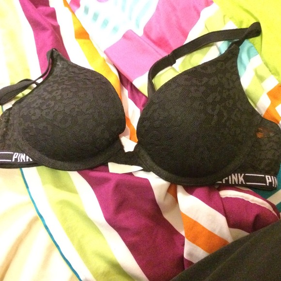 Black VS pink bra