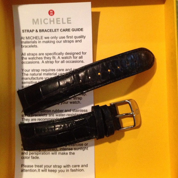 Michele alligator leather band! 18mm 100%authentic