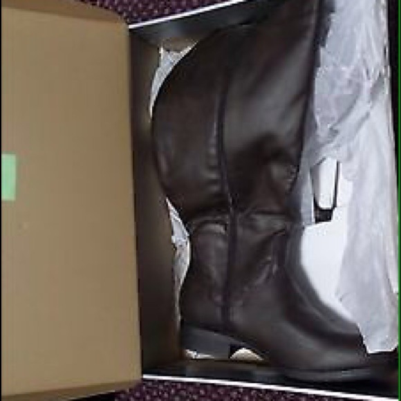 Lane Bryant chocolate boots size 11W