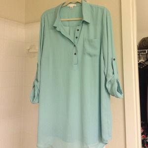 Forever 21 Plus turquoise tunic 1x