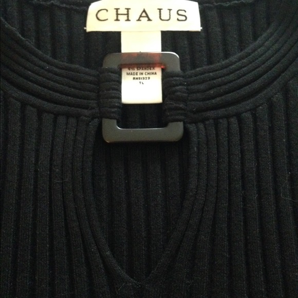 Chause Ribbed Keyhole Sweater - Picture 2 of 4