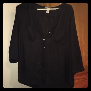 Cute silky black blouse